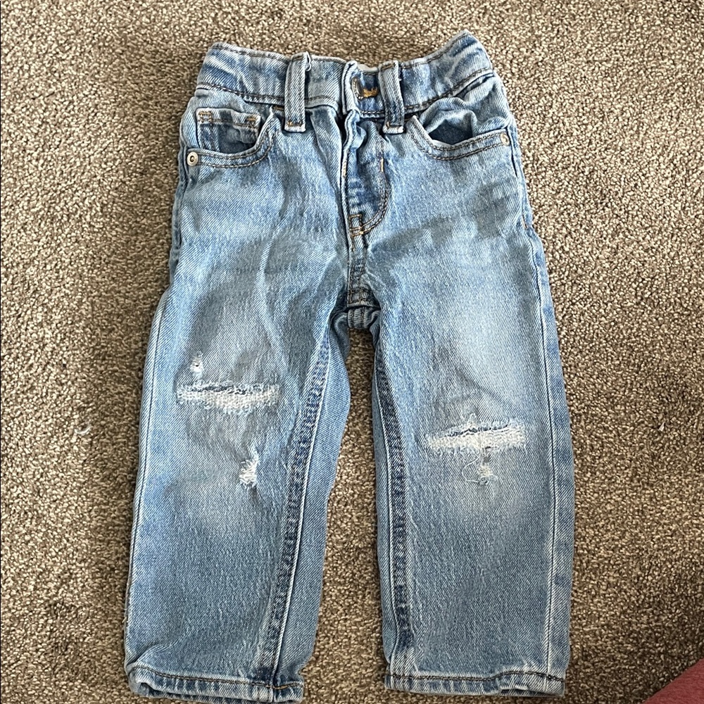 Old Navy Light Blue Kids Distressed Denim Jeans